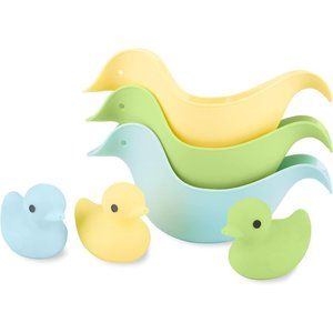 Carter's Baby Duck Rinse Cups and Squirties Bath Toy Bundle One Size